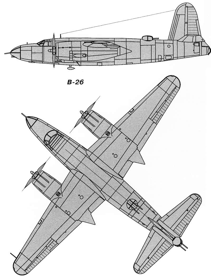 Чертежи Мартин Б-26 Мародер
