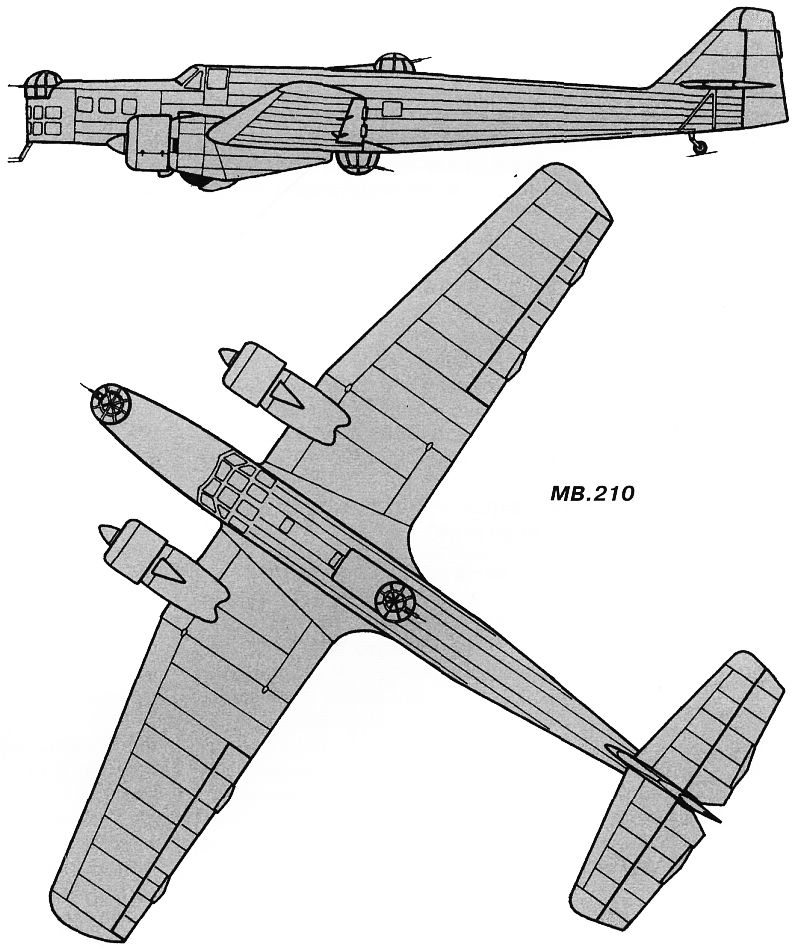 Чертежи и схемы Блох MB.210