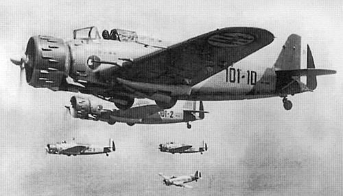 Эскадрилья Бреда Ба-65 в полете
