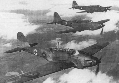 Бомбардировщики Fairey Battle над Францией, 1940 г.