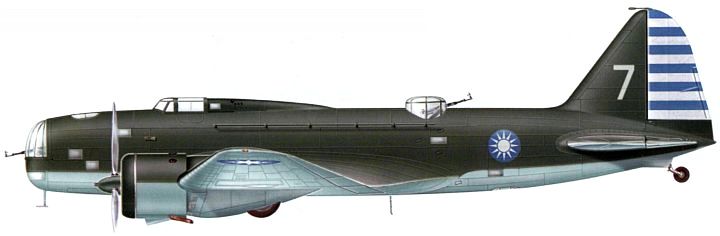 ДБ-3А из состава эскадрильи советских добровольцев капитана Г.А. Кулишенко, осень 1939 г.