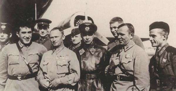 Советские авиаторы - участники боёв на Халхин-Голе