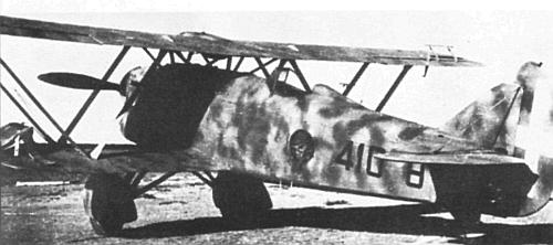 Истребитель-биплан ВВС Италии Фиат Cr.32 из 410-й эскадрильи
