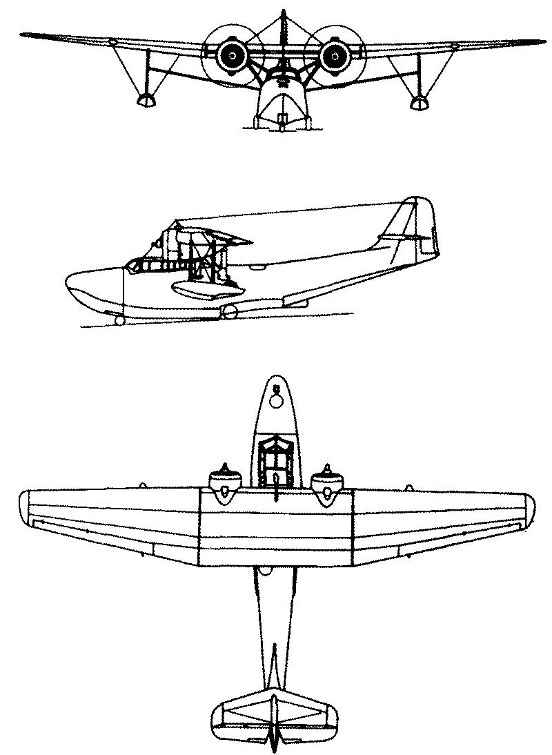 чертежи летающей лодки Aichi H9A