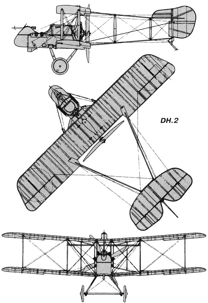 Чертежи биплана Airco DH-2